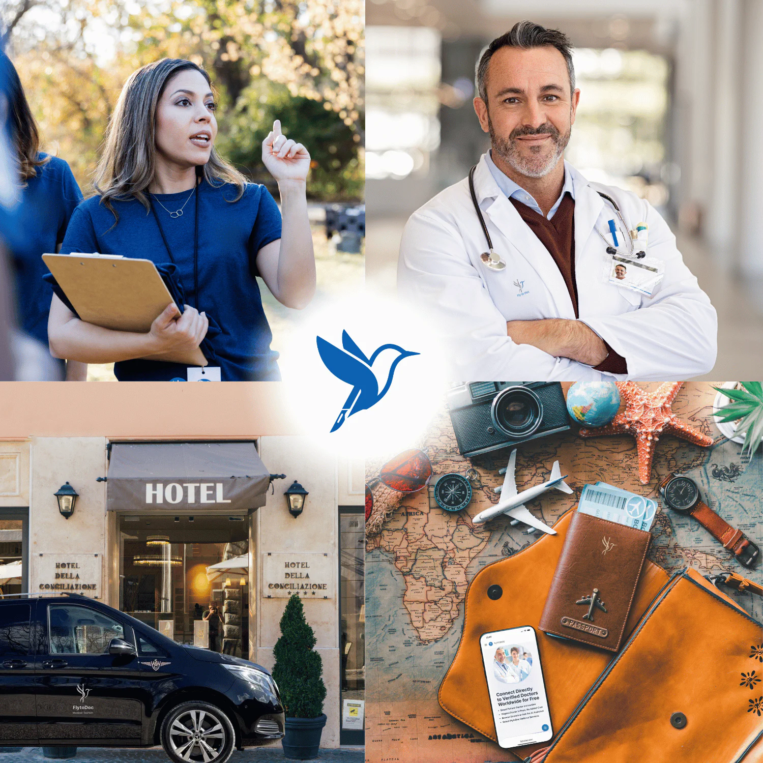 In FlytoDoc Patients pay directly to Doctor / Hospital, with no middle-men cuts